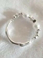 Pearl and Bead Fidget Ring - Fidget Anxiety Ring - Mindful Rings