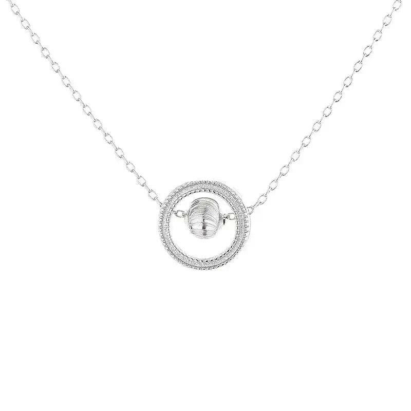 PRE ORDER Mental Health Matters - Minimal Dainty Silver Ball Necklace Spinning - Mindful Rings