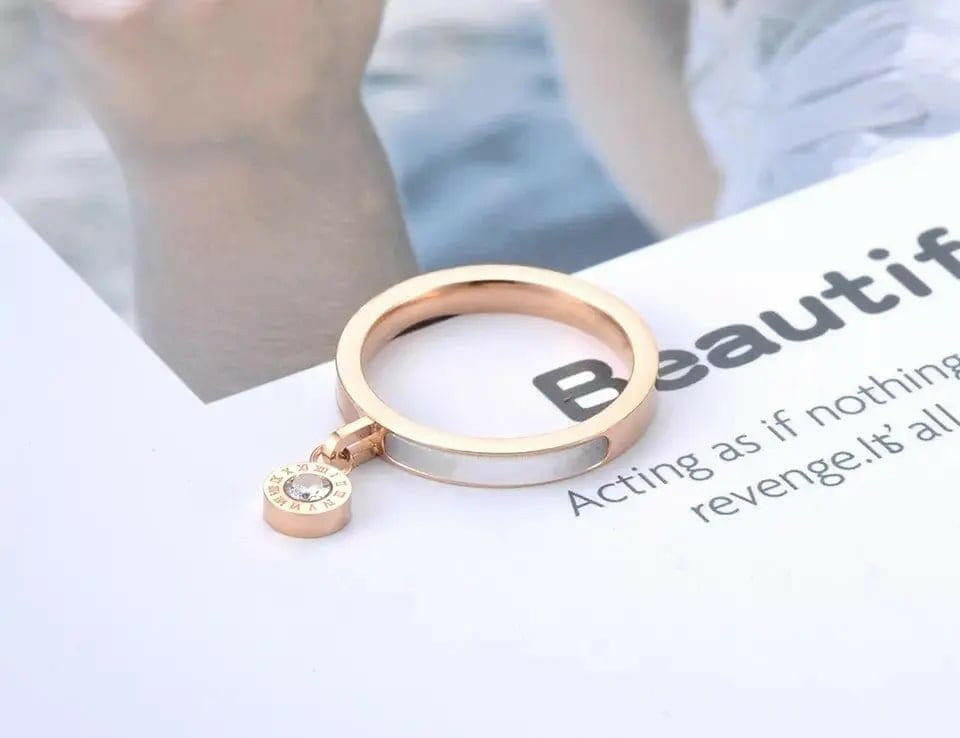 Rose Gold Plated Fidget Dangle Anxiety Sensory Relief Ring - Mindful Rings
