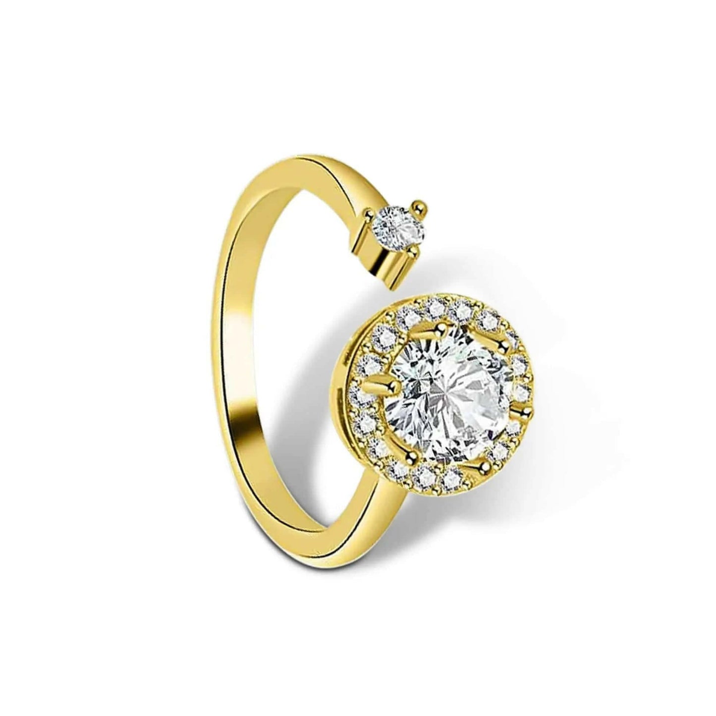 The Enlightened Collection Mindful Rings - Gold Plated Fidget Spinner Ring - Mindful Rings