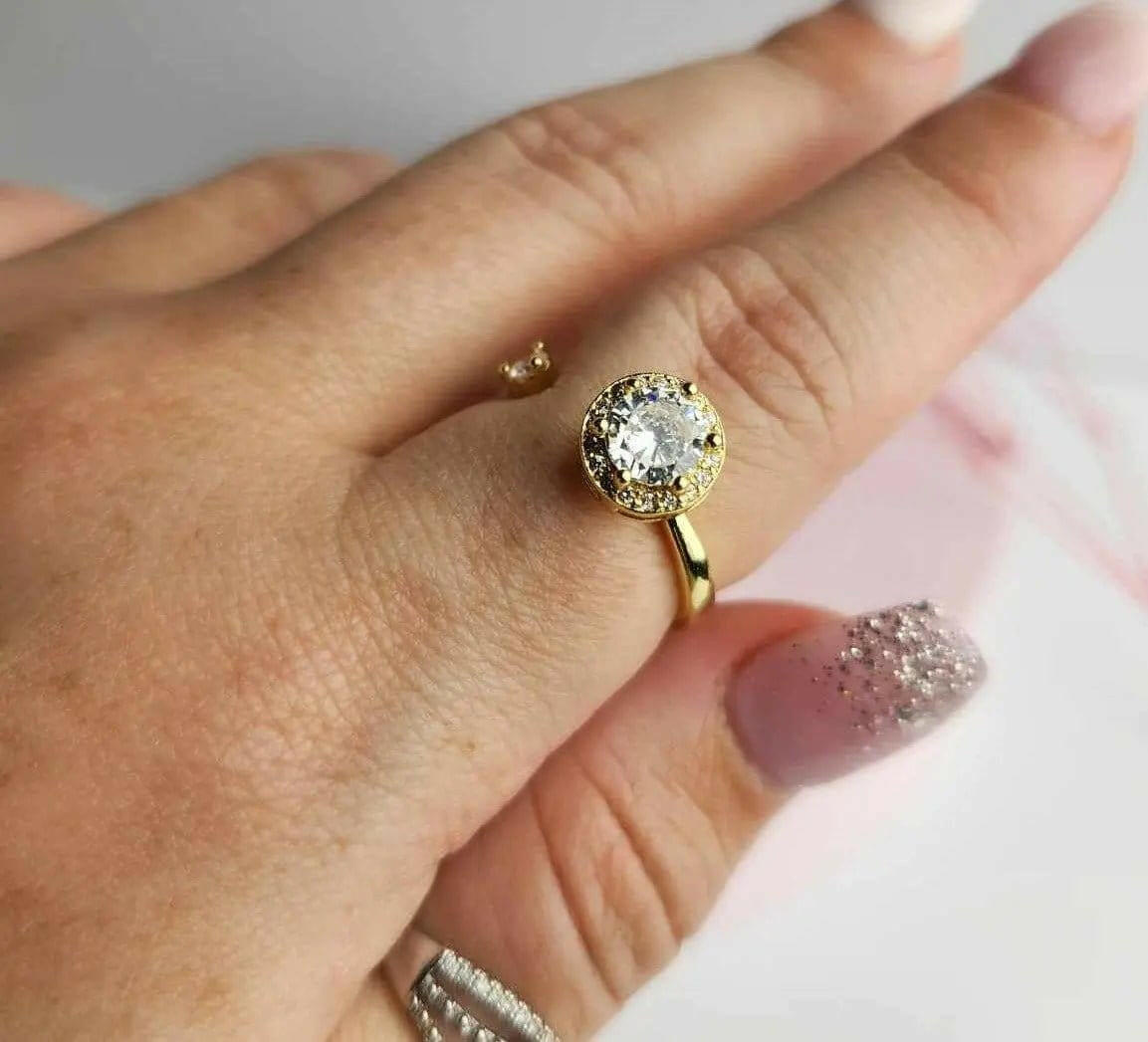 The Enlightened Collection Mindful Rings - Gold Plated Fidget Spinner Ring - Mindful Rings