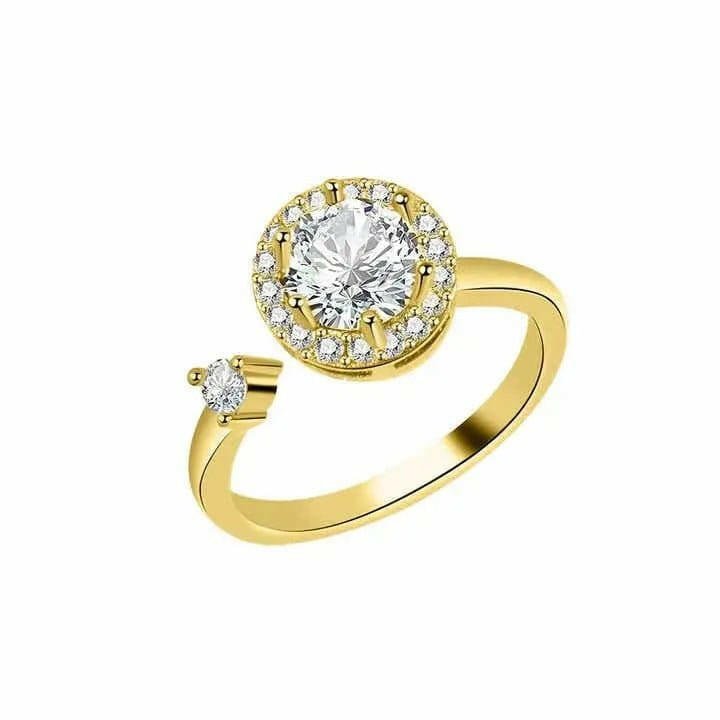 The Enlightened Collection Mindful Rings - Gold Plated Fidget Spinner Ring - Mindful Rings