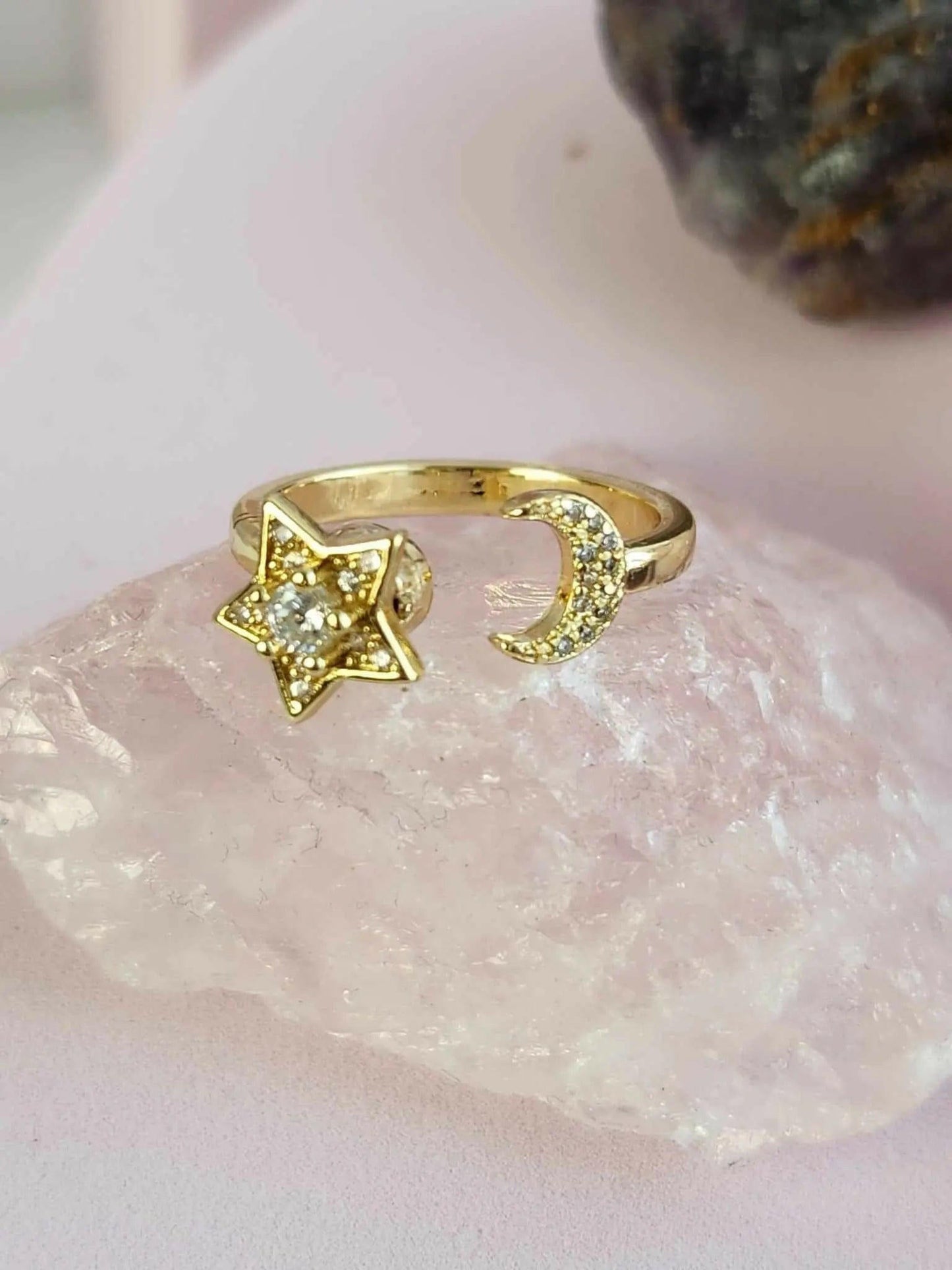 The Starlight Collection Mindful Rings - Gold Plated Fidget Spinner Ring - Mindful Rings