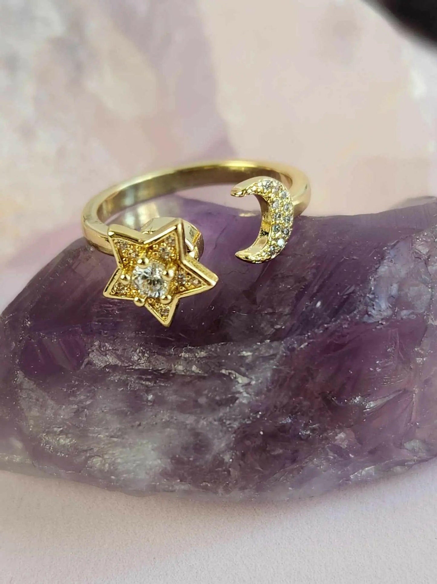 The Starlight Collection Mindful Rings - Gold Plated Fidget Spinner Ring - Mindful Rings