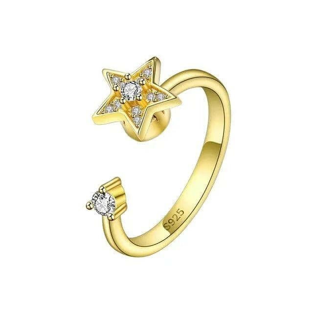 The Starlight Collection Mindful Rings - Gold Plated Fidget Spinner Ring - Mindful Rings