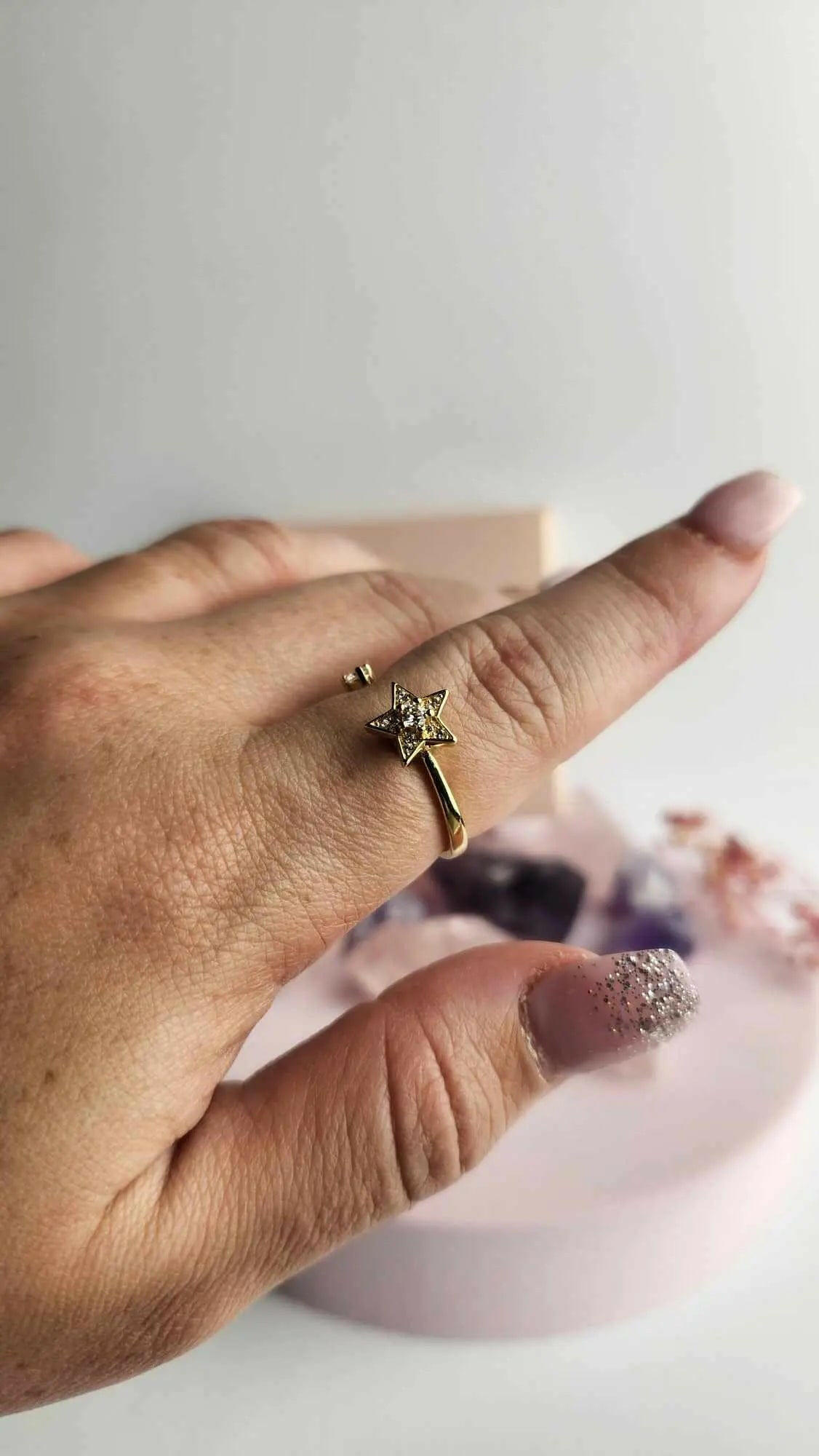 The Starlight Collection Mindful Rings - Gold Plated Fidget Spinner Ring - Mindful Rings
