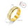 6mm Frosted Glitter Titanium Rotating Ring - Gold