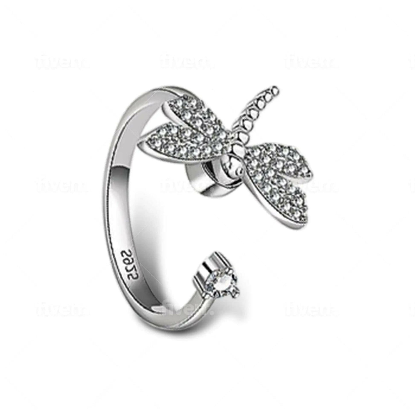 Mindful Rings - Dragonfly Stillness Fidget Spinner Ring - Mindful Rings