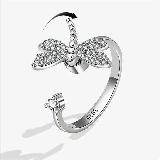 Mindful Rings - Dragonfly Stillness Fidget Spinner Ring - Mindful Rings
