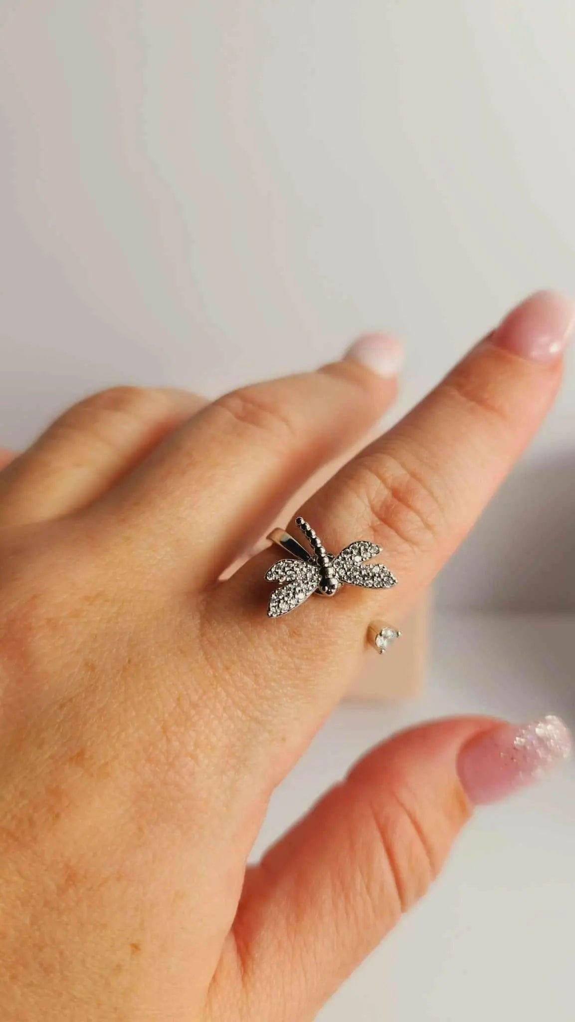 Mindful Rings - Dragonfly Stillness Fidget Spinner Ring - Mindful Rings