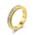 Gold Plated Single Line Gem Essential Ring -  Rotating Fidget Anxiety Ring