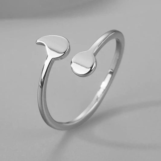 Mindful Rings Anxiety Ring Adjustable 5 to 10 Mental Health Matters - Silver Semicolon  Adjustable Size 5 to 10