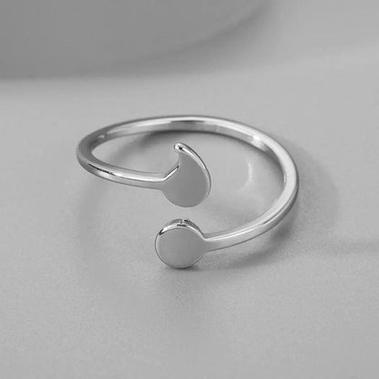 Mindful Rings Anxiety Ring Adjustable 5 to 10 Mental Health Matters - Silver Semicolon  Adjustable Size 5 to 10