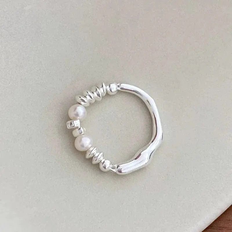 Mindful Rings Anxiety Ring Pearl and Bead Fidget Ring  -  Fidget Anxiety Ring