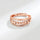 Rose Gold 9 Bead Double Layer Silver Ring -  Rotating Fidget Anxiety Ring