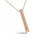 Rose Gold Plated Necklace Mindful Breathing Necklace Stress Relief