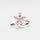 The Breath Collection Mindful Rings .925 Sterling Silver - Pink Flower Fidget Spinner Ring