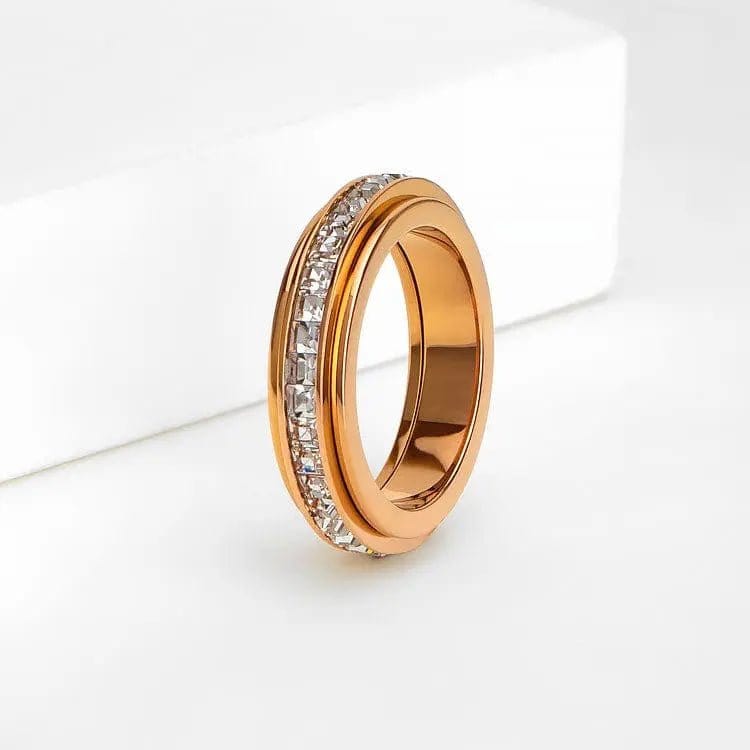 Mindful Rings Anxiety Ring The Essence Collection Mindful Rings - Rose Gold  Sterling Silver Fidget Rotating Spinner Ring