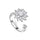 The Fierce Collection Clear Zircon Flower -  Spinning Fidget Anxiety Ring