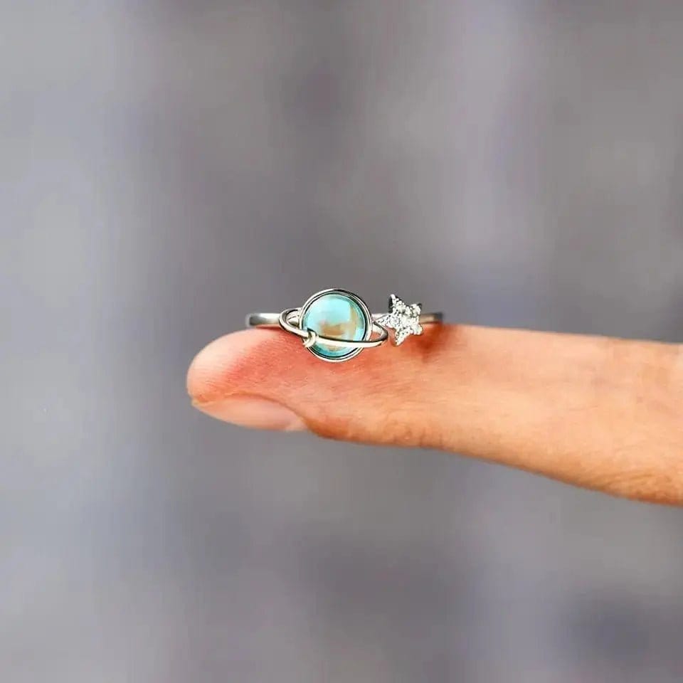 Mindful Rings Anxiety Ring The Galaxy Spinning Ring -  Fidget Anxiety Ring