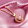 The Grounded Collection - Spinning Necklace Rose Gold Plated with Pink Gems