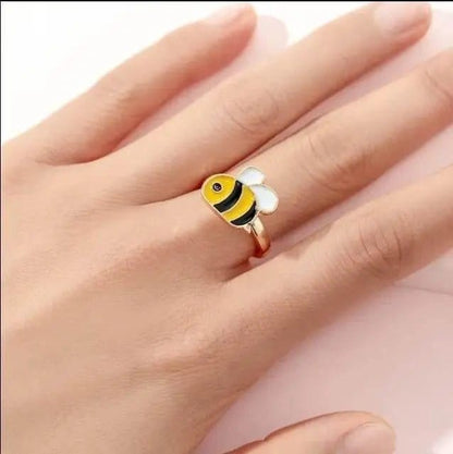 Mindful Rings Anxiety Ring The Hazel - Cute Bumble Bee Fidget Spinner Ring