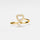 The Love-Centered Collection Mindful Rings - Gold Plated Clear Heart Gemmed Fidget Spinner Ring