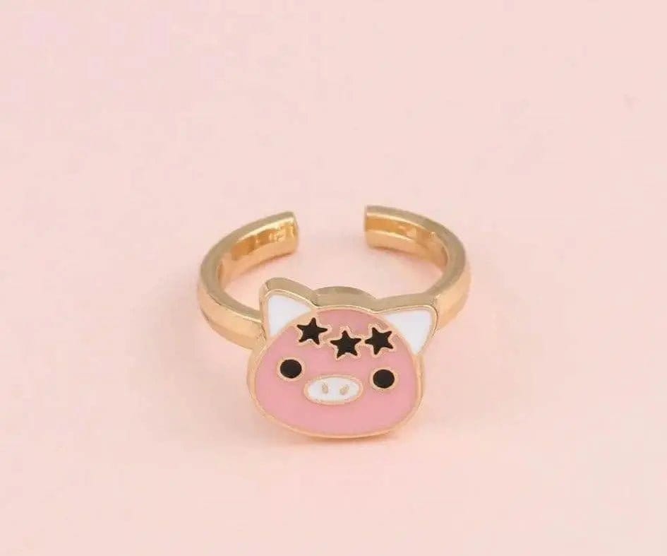 Mindful Rings Anxiety Ring The Luna - Pink Piggy Fidget Spinner Ring Anxiety Rings