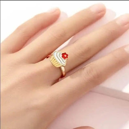 Mindful Rings Anxiety Ring The Scarlett - Cupcake Kids Fidget Spinner Ring