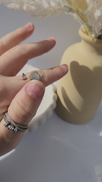 The White Opalite Collection Bundle - Opal Fidget Spinner Ring & Necklace