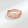 Rose Gold 9 Bead Double Layer Silver Ring -  Rotating Fidget Anxiety Ring