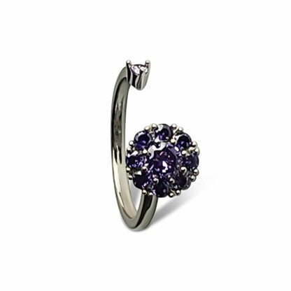 The Essential Collection Mindful Rings - Deep Purple Gemmed Fidget Spinner Ring - Mindful Rings